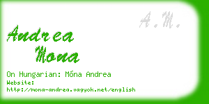andrea mona business card